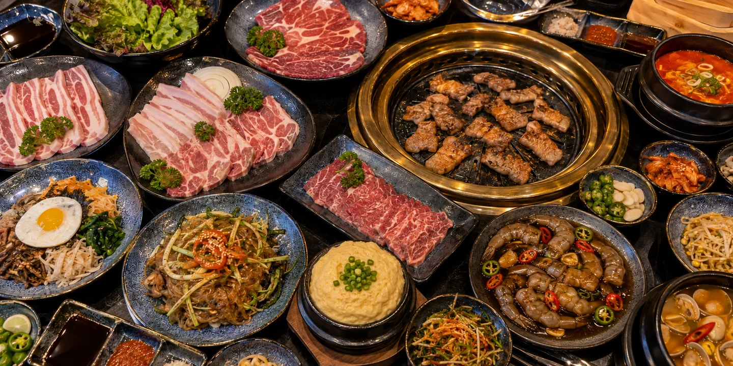 Korean barbecue table